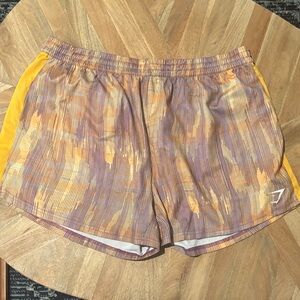 Gymshark Purple and Orange Athletic Shorts